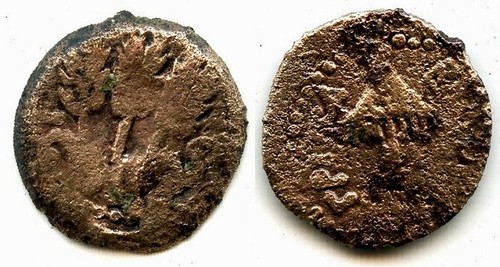 Prutah bronzo bacilewc - prutah, in